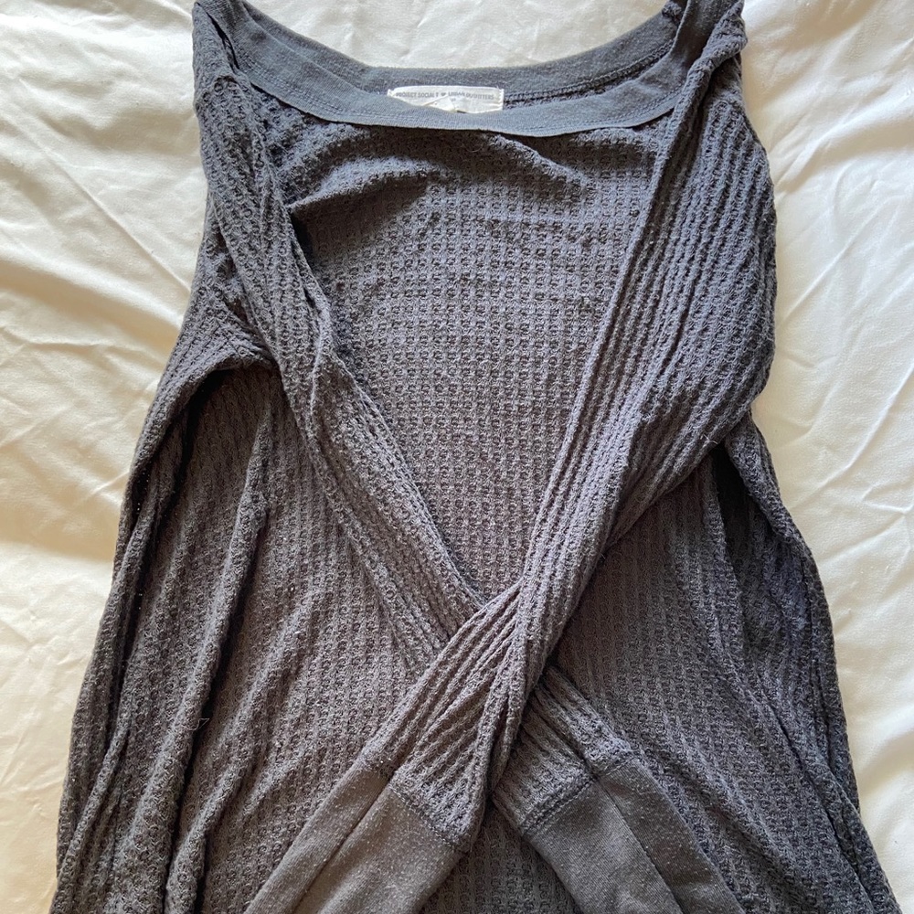 Urban outfitters grey waffle long sleeve
